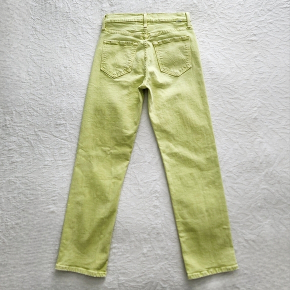 MOTHER The Tomcat Crop Straight High-Rise Jeans In Cirtron, Size 25 - Picture 8 of 16